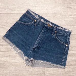 Wrangler vintage high-waisted denim shorts
